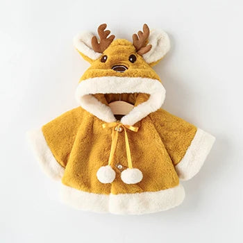 Christmas Elk Plush Baby Jacket