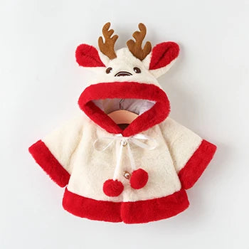 Christmas Elk Plush Baby Jacket