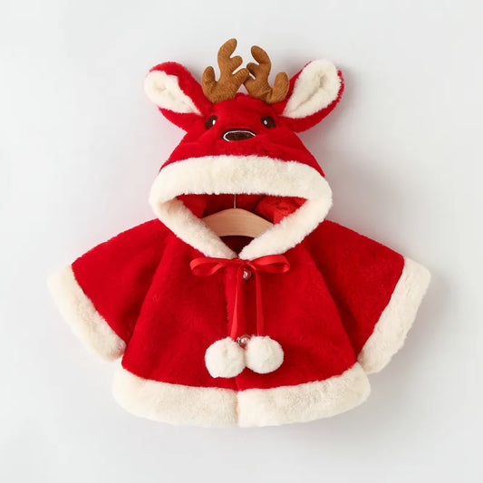 Christmas Elk Plush Baby Jacket