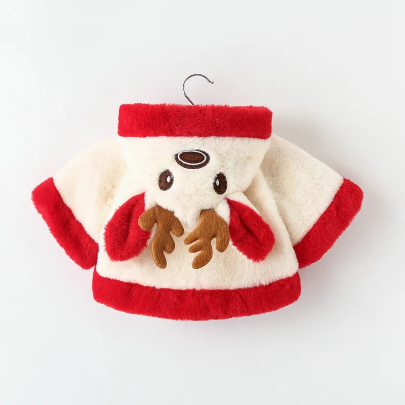 Christmas Elk Plush Baby Jacket